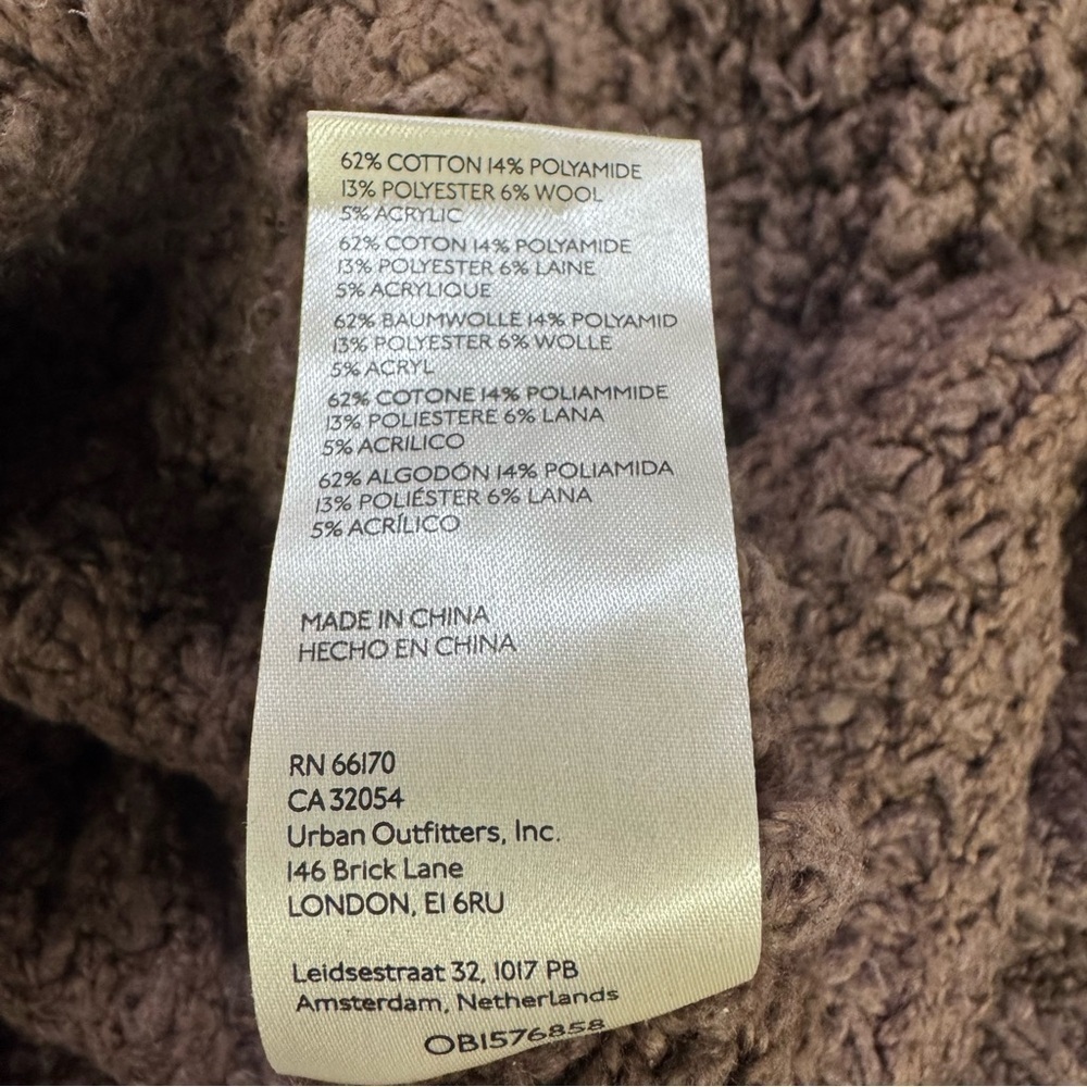 FREE PEOPLE LADIES BROWN WHISTLE THERMAL HENELY JUMPER Sweater SIZE XS - Picture 8 of 8
